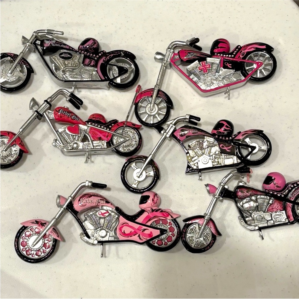 Hamilton Collection Rebel Girl Motorcycle Figures Lot Choppers Set Of Six